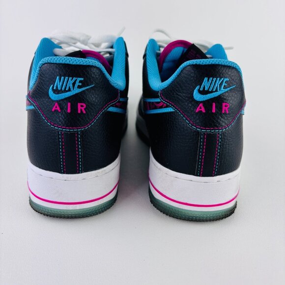 Nike Air Force 1 LV8 Miami Nights Mens Sz 12 Black Fireberry Sneakers DD9183-001 - Picture 4 of 12